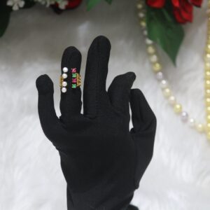 Pearl and Stone Ring Set - Elegant and versatile ring set featuring beautiful pearls and stunning stones for modern style and timeless sophistication.