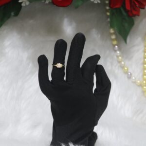 Pearl Ring with Simple Design - A timeless and minimalist pearl ring, featuring a radiant pearl on a sleek band, perfect for effortless elegance.