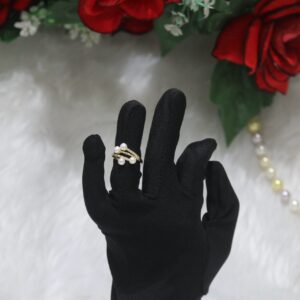 Pearl Ring with Cluster Design - A sophisticated pearl ring featuring a cluster of radiant pearls, exuding timeless elegance and refined beauty for any occasion.