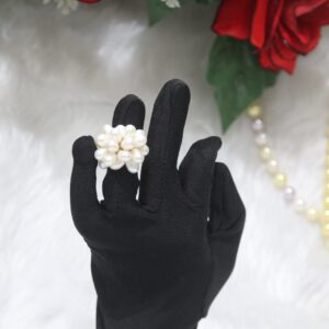Pearl Cluster Ring - A dazzling ring featuring a cluster of luminous pearls, embodying timeless elegance and a sophisticated design for every occasion.