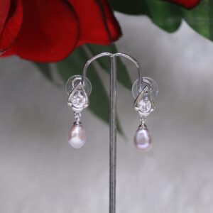 Pearl Drop Earrings with Teardrop Design - Elegant pearl drop earrings featuring a classic teardrop design for a timeless and versatile style.