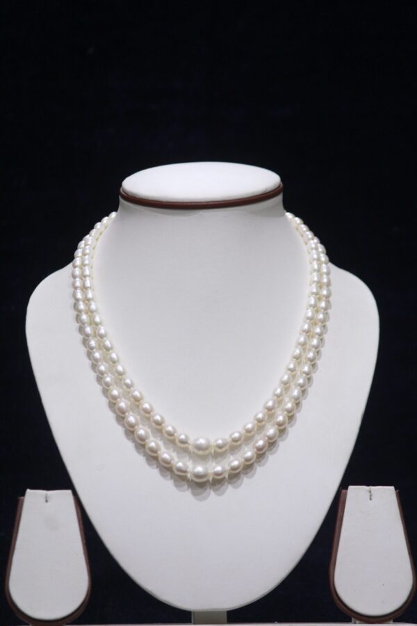 Two Line Pearl Necklace