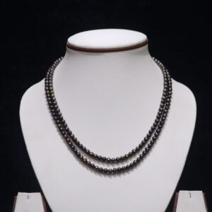 two-layered pearl necklace set, black pearl necklace, black pearl set, two-layered necklace, pearl jewelry, elegant pearl necklace, black pearl earrings, statement necklace, black pearl pendant