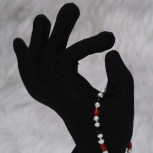 Pearl and Red Stone Bracelet