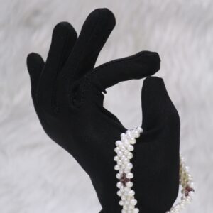 Pearl Bracelet with Ruby Accents