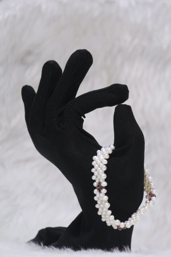 Pearl Bracelet with Ruby Accents
