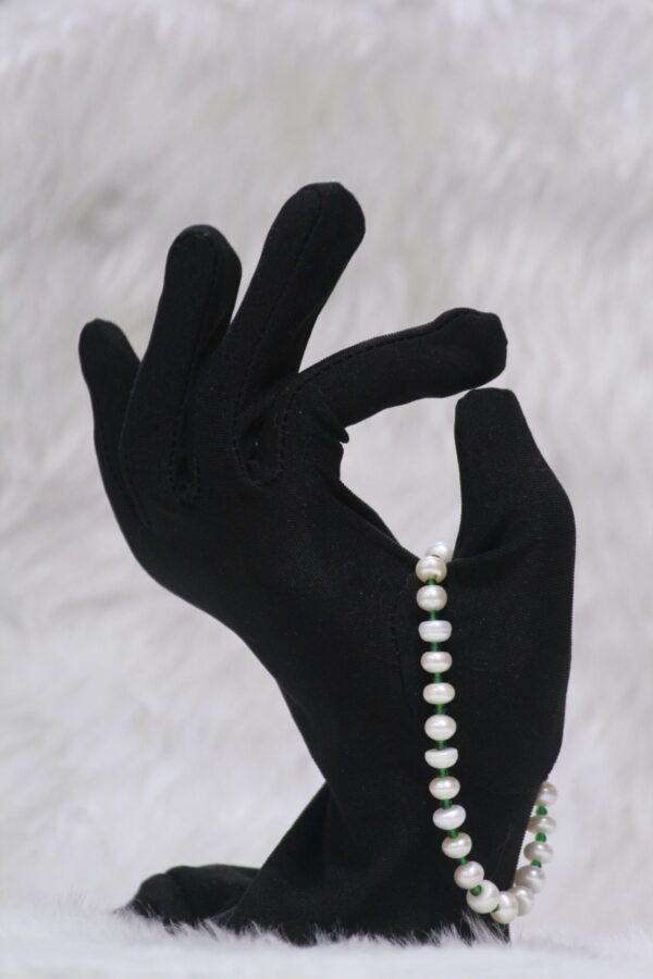 Pearl Bracelet with Green Accents