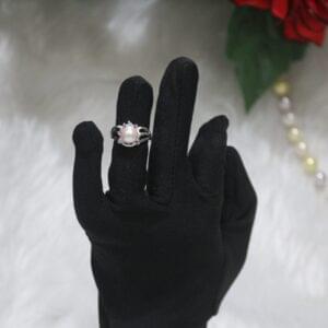 Pearl Ring with Intricate Design - A sophisticated pearl ring featuring an ornate design, blending timeless elegance with exquisite craftsmanship for every occasion.