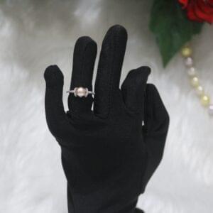 Pearl Ring with Simple Design - Minimalist pearl ring with a sleek and elegant design, perfect for everyday wear and special occasions.