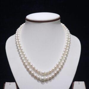 Two Line Pearl Necklace