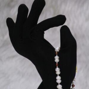 Pearl Bracelet with Brown Accents
